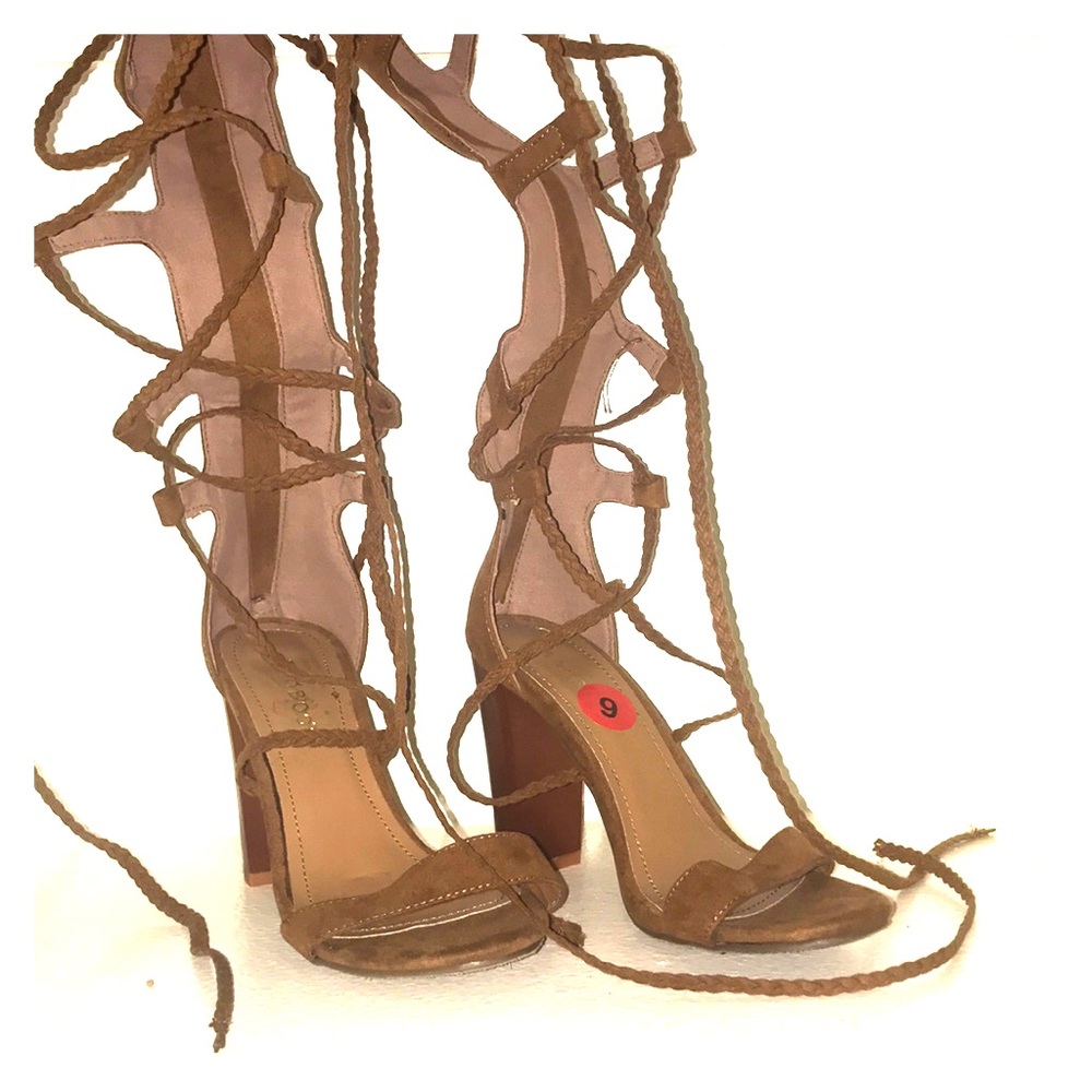 Lace up heels 4 inch